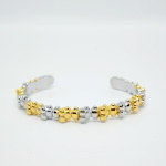 PULSERA BRAZALETE OSO DORADO PLATEADO