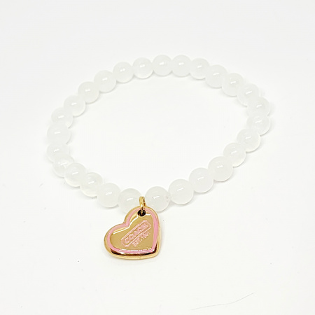 PULSERA ELASTICA CON  DIJE COLGANTE CORAZON