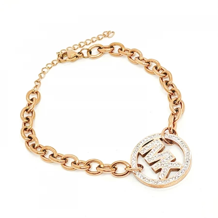 PULSERA MK BRILLOS  CADENA DE BARCO