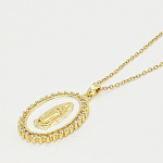 COLLAR DIJE VIRGEN DE  GUADALUPE CON BRILLOS