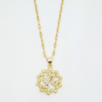 COLLAR DIJES CABEZA DE BARBIE CON BRILLOS