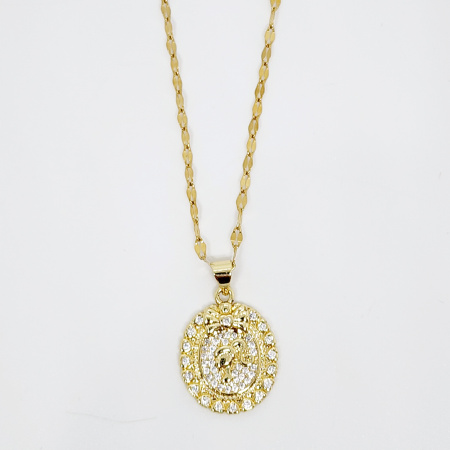 COLLAR DIJE BARBIE CON BRILLOS