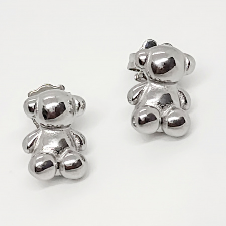 ARETES OSITO PLATA