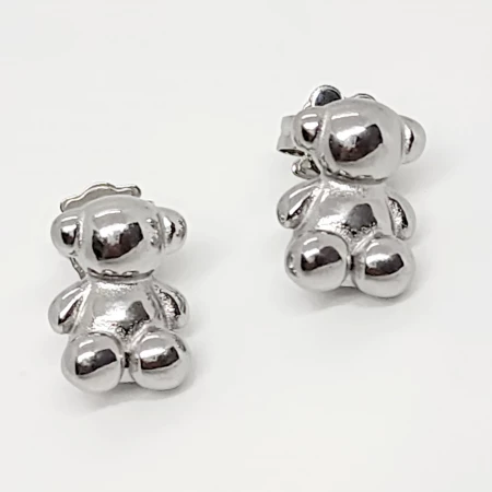 ARETES OSITO PLATA