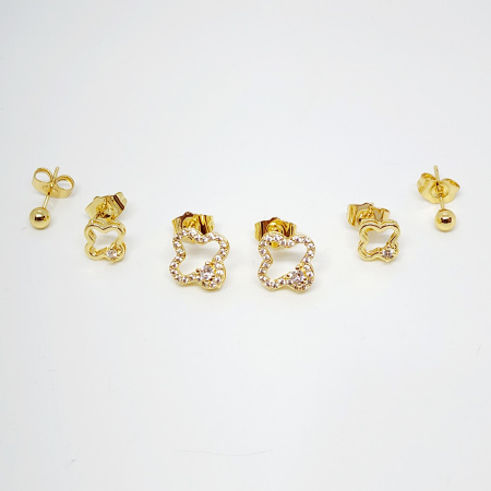 ARETES JUEGO DE  TREBOL