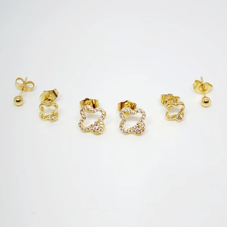 ARETES JUEGO DE  TREBOL