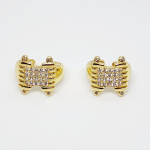 ARETES SIMULADORES BROCHE CON ZIRCONIA