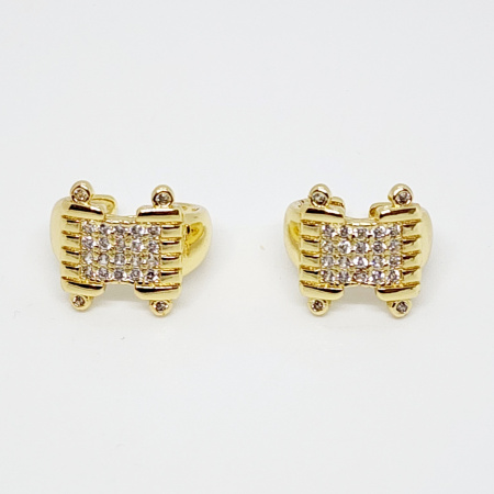 ARETES SIMULADORES BROCHE CON ZIRCONIA
