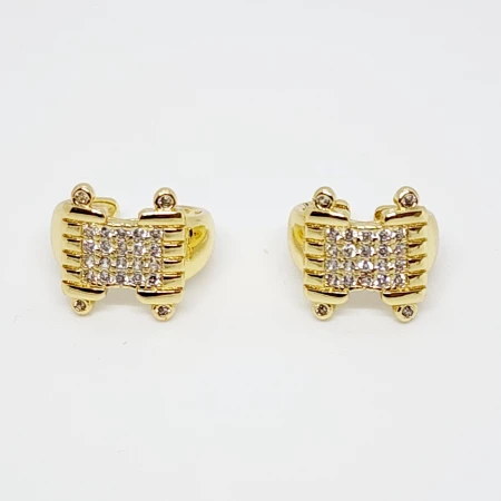ARETES SIMULADORES BROCHE CON ZIRCONIA