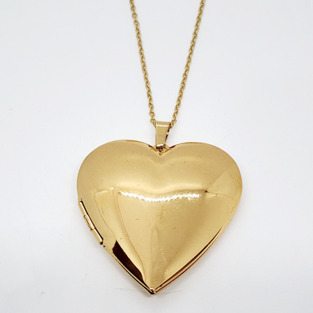COLLAR RELICARIO CORAZÓN LISO MINI