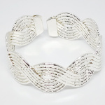 PULSERA	BRAZALETE TRENZADO PLATA