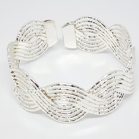 PULSERA	BRAZALETE TRENZADO PLATA