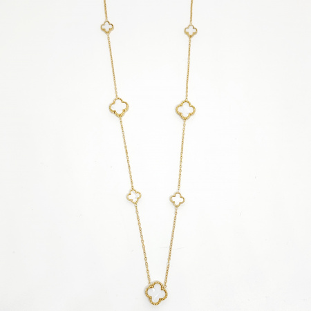 COLLAR TREBOL BLANCO