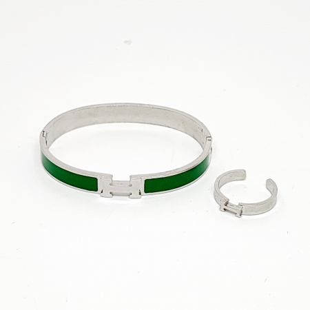 PULSERA BRAZALETE DÚO VERDE