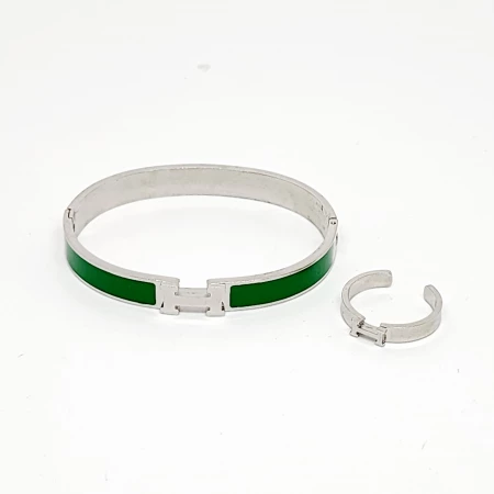 PULSERA BRAZALETE DÚO VERDE