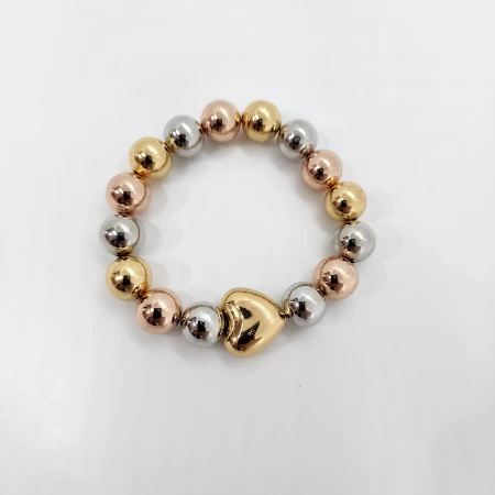 PULSERA ELÁSTICA BOLAS CORAZÓN FLORENTINO
