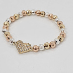 PULSERA CORAZÓN BRILLOSO FLORENTINO