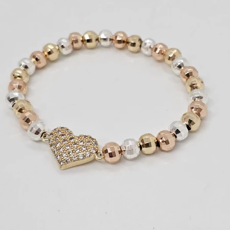 PULSERA CORAZÓN BRILLOSO FLORENTINO