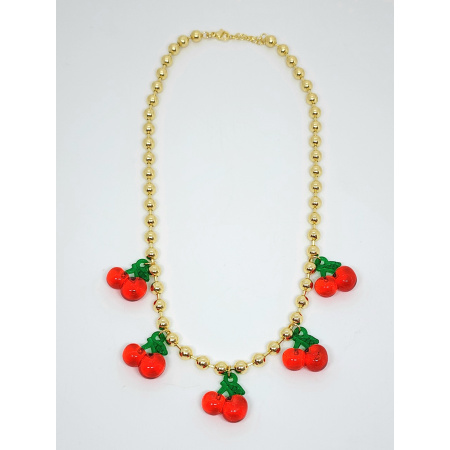 COLLAR DIJES DE CEREZA CADENA MILITAR