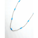 COLLAR CADENA POPOTILLO/ MILITAR COLOR AZUL