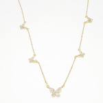 COLLAR DE MARIPOSAS CON ZIRCONIA INCRUSTADA