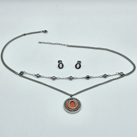 COORDINADO PANDERETA BRILLOS CIRCULO NARANJA