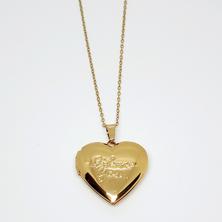 COLLAR RELICARIO CORAZÓN I LOVE YOU
