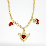 COLLAR DIJES CORAZÓN CEREZA