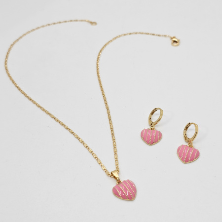 COORDINADO CORAZON ROSA