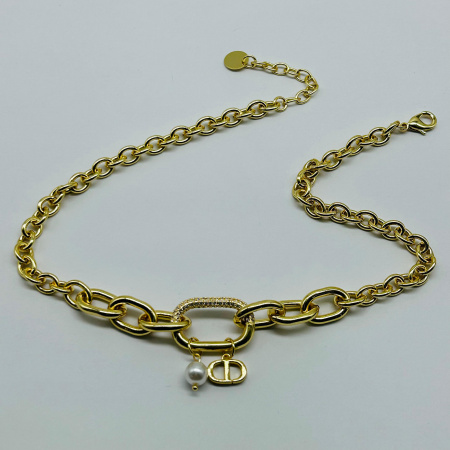 COLLAR CADENA DIORSITO PERLA
