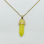 COLLAR DIJE CUARZO AMARILLO