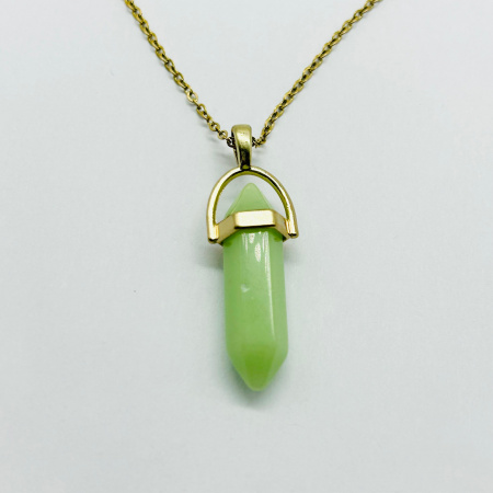 COLLAR DIJE CUARZO VERDE